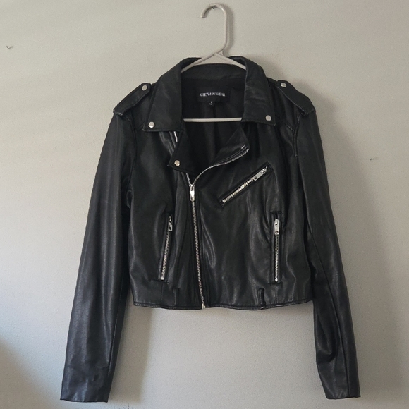 Who What Wear Jackets & Blazers - Vegan Leather Moto Jacket (L)